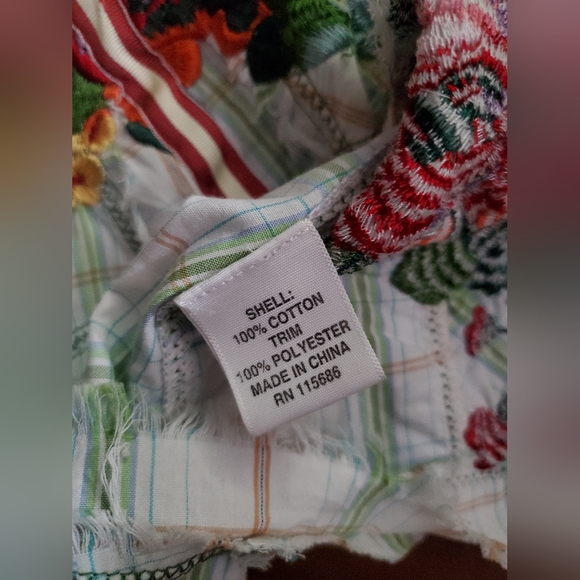 SOLD Johnny Was 3J Workshop "Fairies" Shirt Euc M Medium - Picture 7 of 10